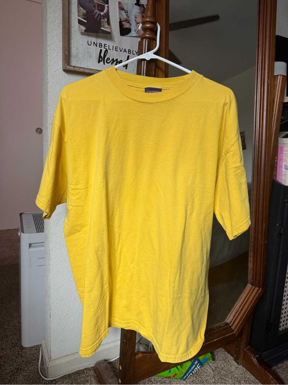 Y2K Champs Sports Bright Yellow Short-Sleeve Men's Tee